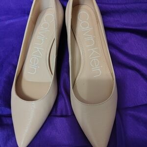 Calvin Klein Women's Soft Pink Kitten Heels
